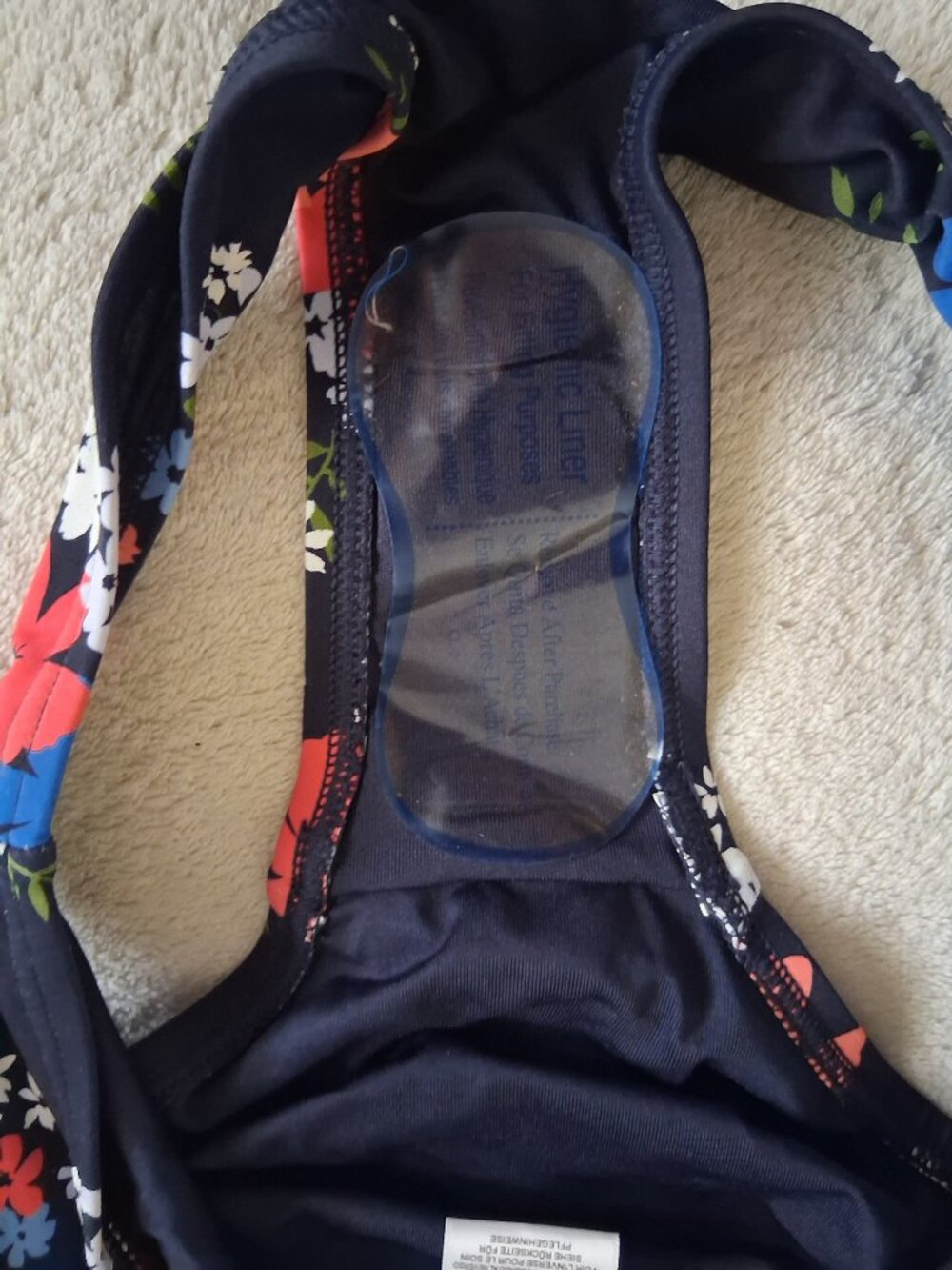 Michael Michael Kors NWOT Women's XS Navy Floral Two Piece Bandeau Swimsuit - Picture 11 of 16